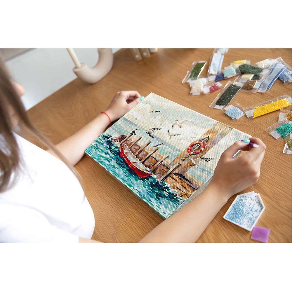 FREYA-Set: Diamond Painting "Meeresbrandung" Diamantstickerei(40 x 30 cm)