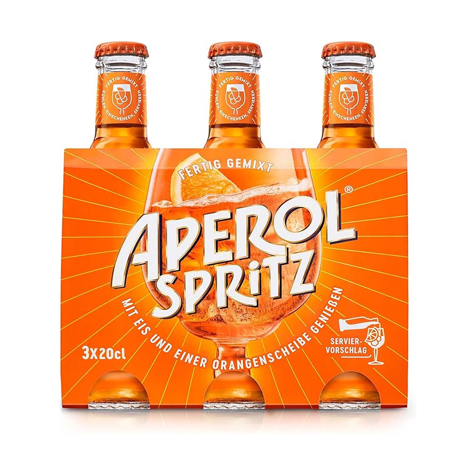 APEROL SPRITZ – Servierfertiger italienischer Aperitif, 10,5 % Vol. (3 x 0,200l)
