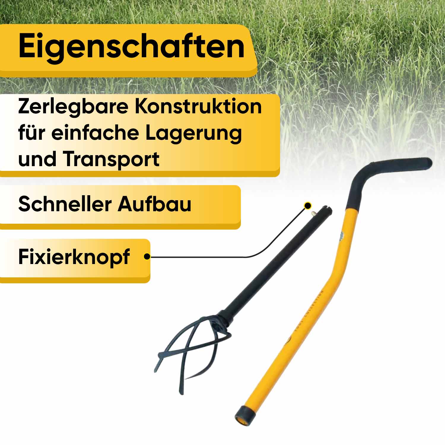 TORNADICA Manueller Kultivator und kleine Gartenkralle in einem
