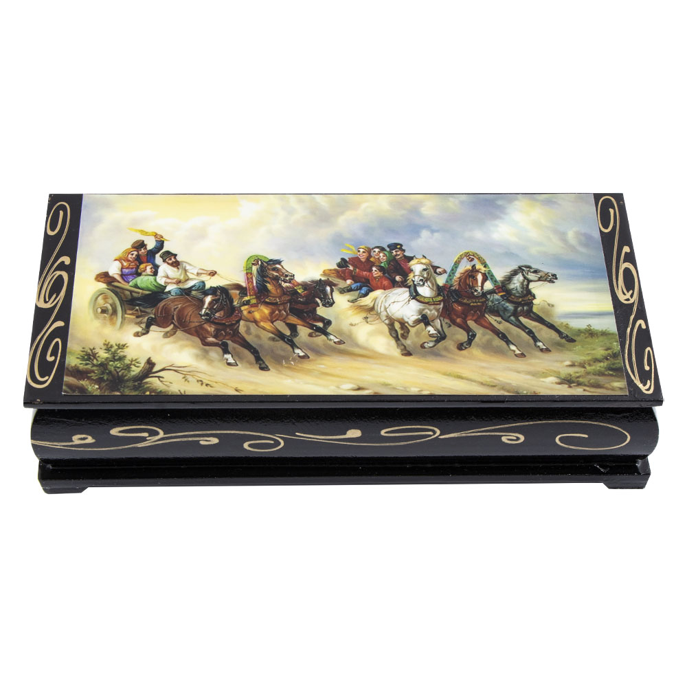 Schatulle für Kleinigkeiten "Sommerrennen", ca. 17.5 x 3.5 x 8.5 cm