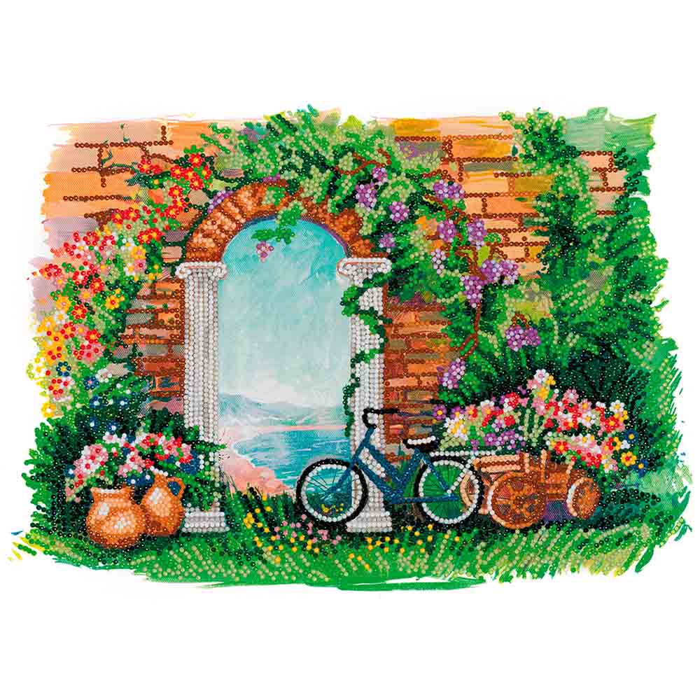 FREYA-Set: Diamond Painting "Provence" Diamantstickerei (40 x 30 cm)