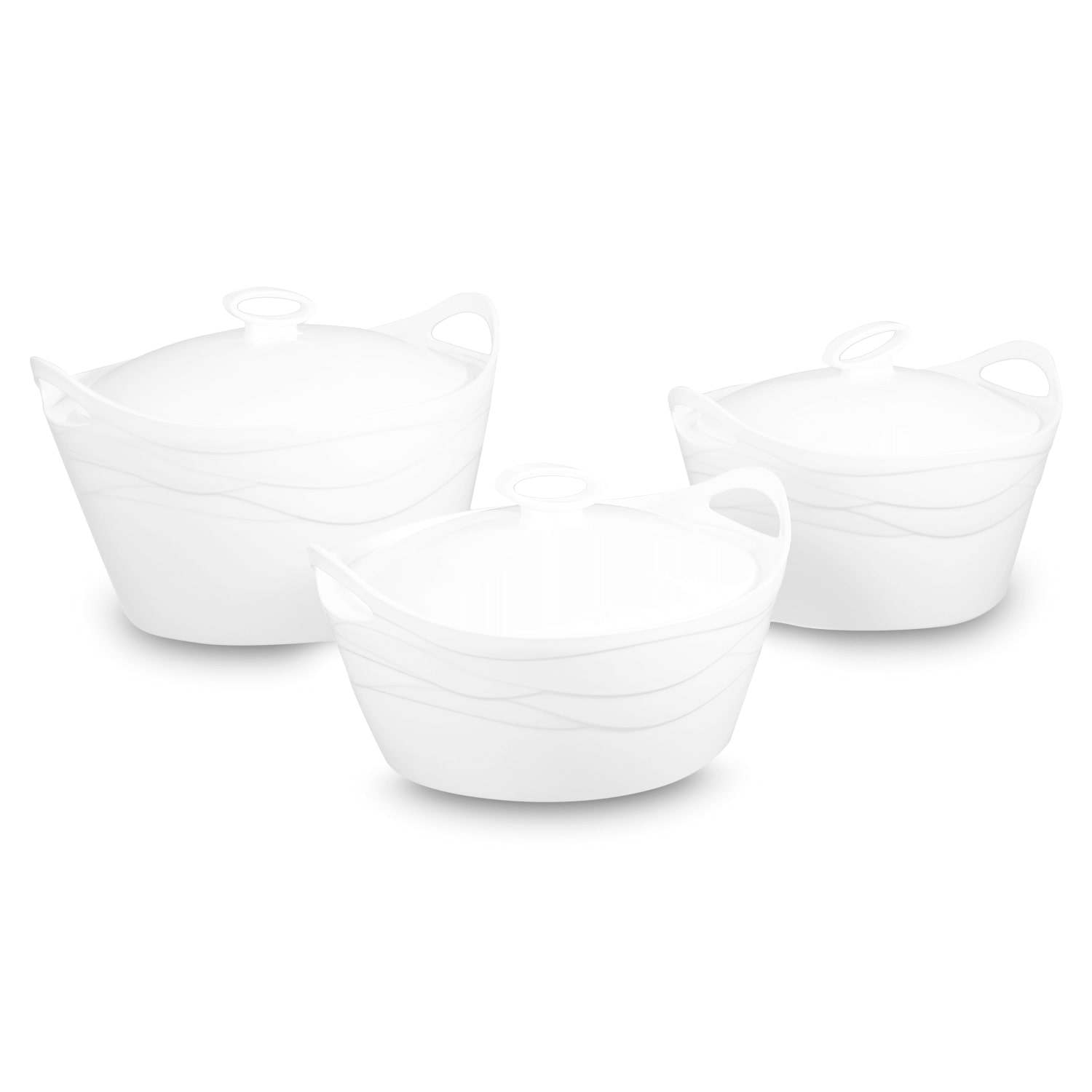 SMAK Thermoschüssel 3er Set mit Deckel (2.5, 3.5 und 5 Liter)