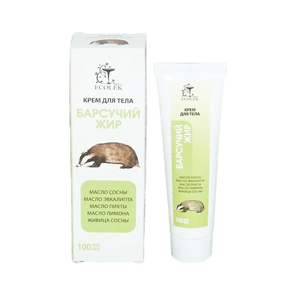 Ecolek-Pro Körpercreme mit Dachsöl, angereichert mit ätherischen Ölen, 100 ml