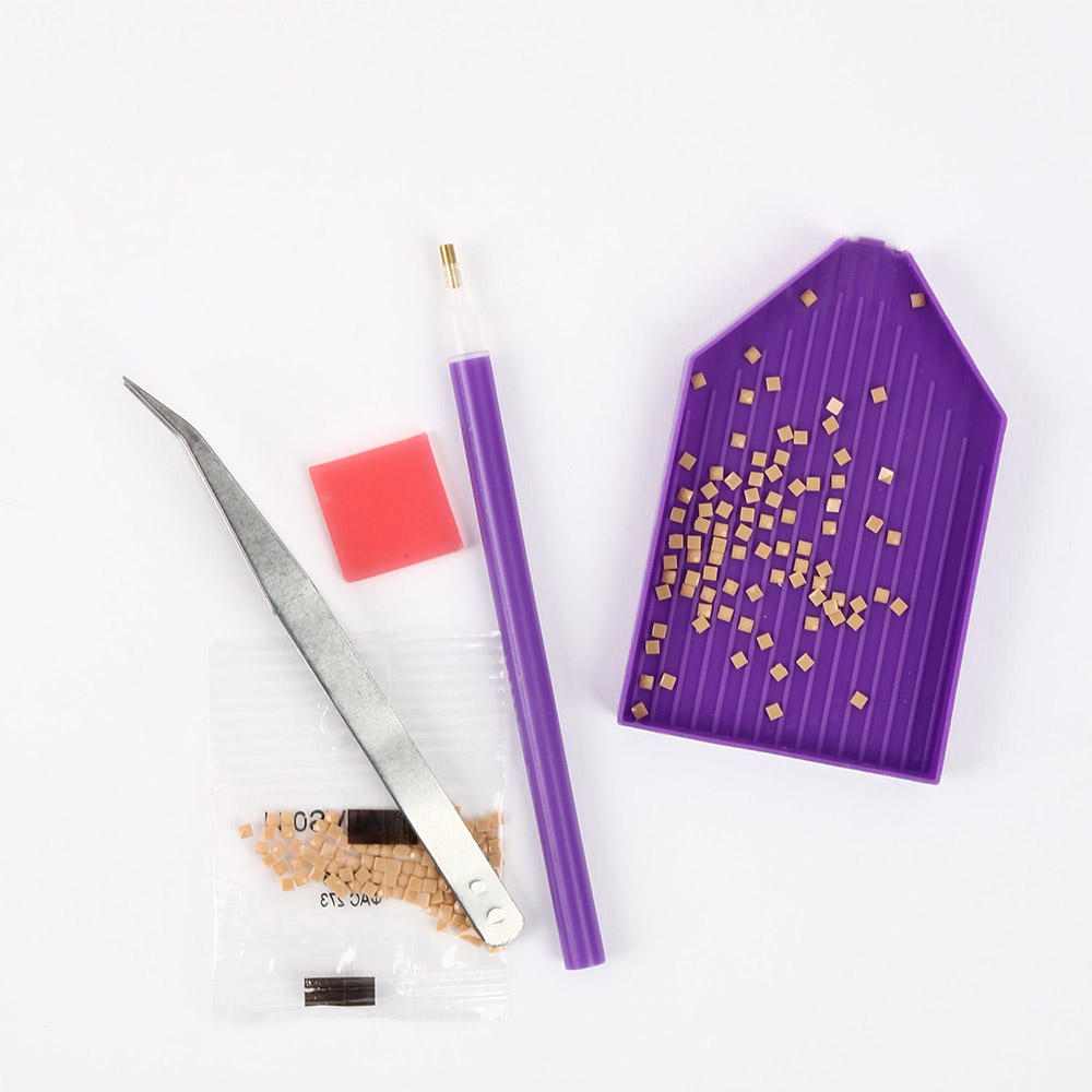 FREYA-Set: Diamond Painting "Katze" Diamantstickerei-Technik (40 x 30 cm)