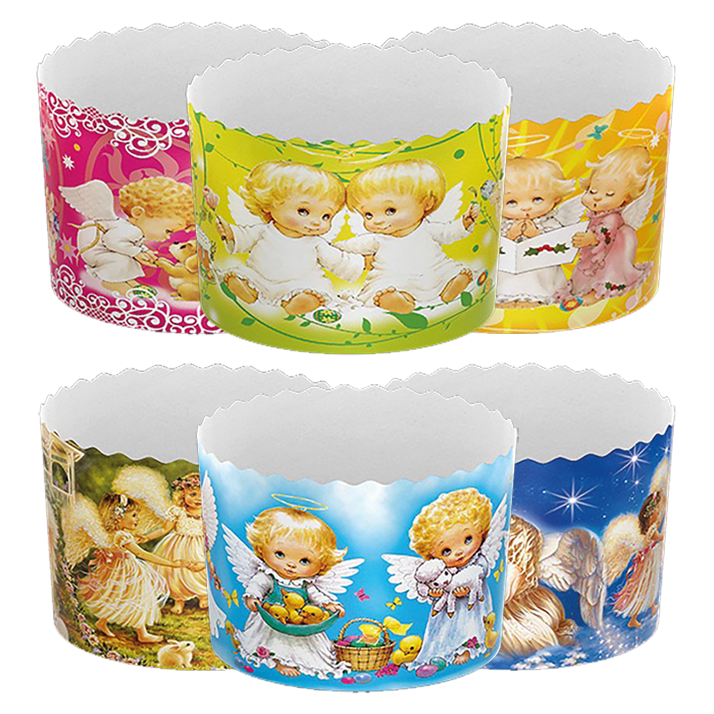 Backform-Set für Osterkuchen "Engel" 50 St., aus Backpapier (H 8.5 cm, ∅13 cm)