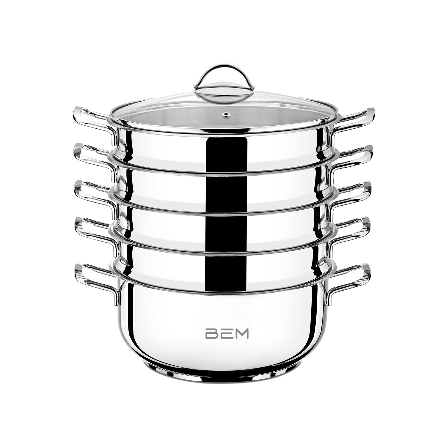 B-Ware BEM Dampfkocher 28 cm aus Edelstahl,6-tlg.