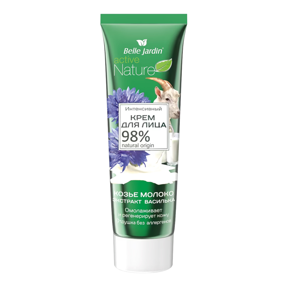 Belle Jardin Verjüngende Gesichtscreme mit Ziegenmilch und Kornblumenextrakt, 85 ml