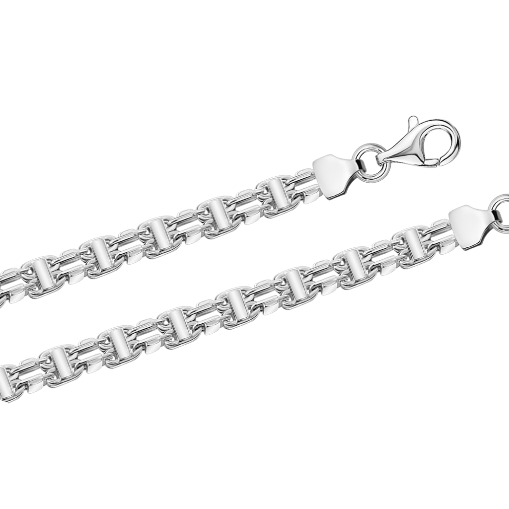 Kette aus Silber 925, Breite ca. 5 mm, Gewicht in 50 cm ca. 34,74 gr.