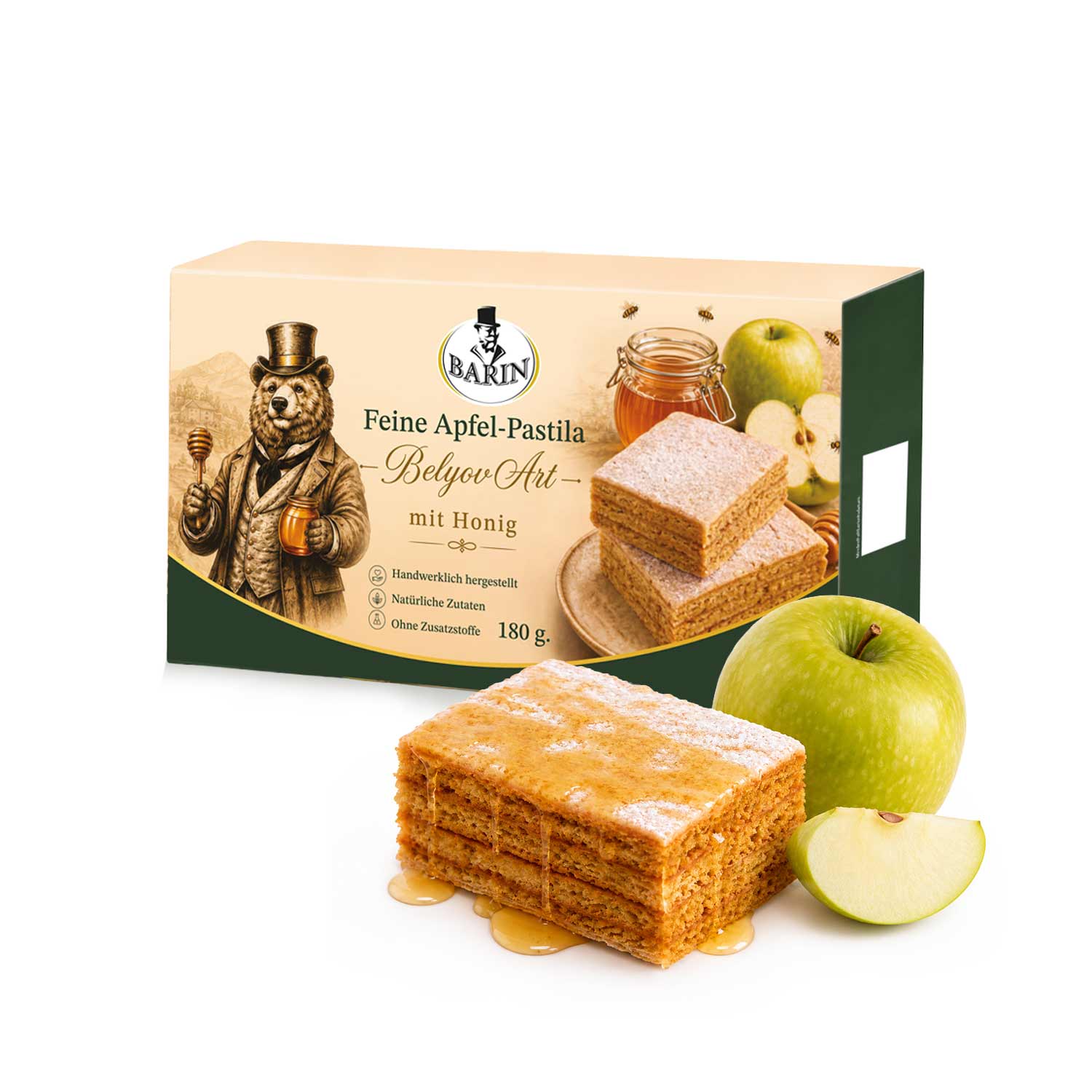 BARIN Schatzkiste Geschenkset – Premium-Feinkostbox mit Honig, Pastila & Nüssen