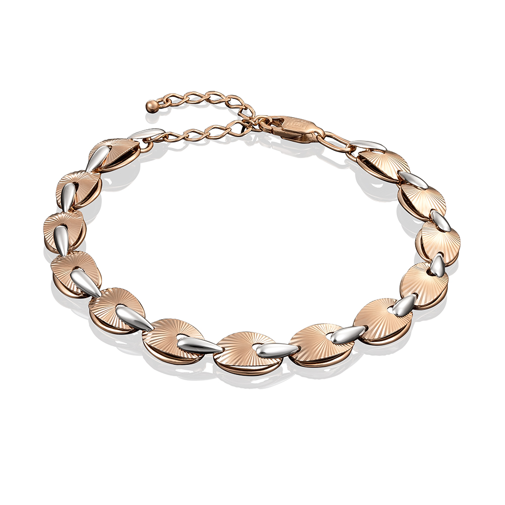 Armband aus 585er Rot-/Weißgold, Länge ca. 17-20 cm