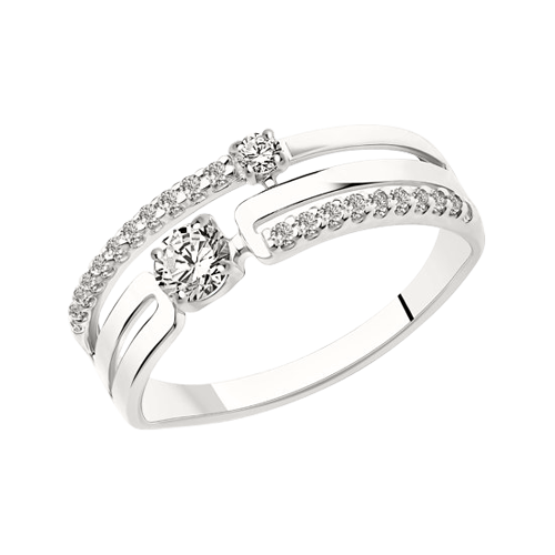 charmanter Damenring, Silber 925, Zirkonia