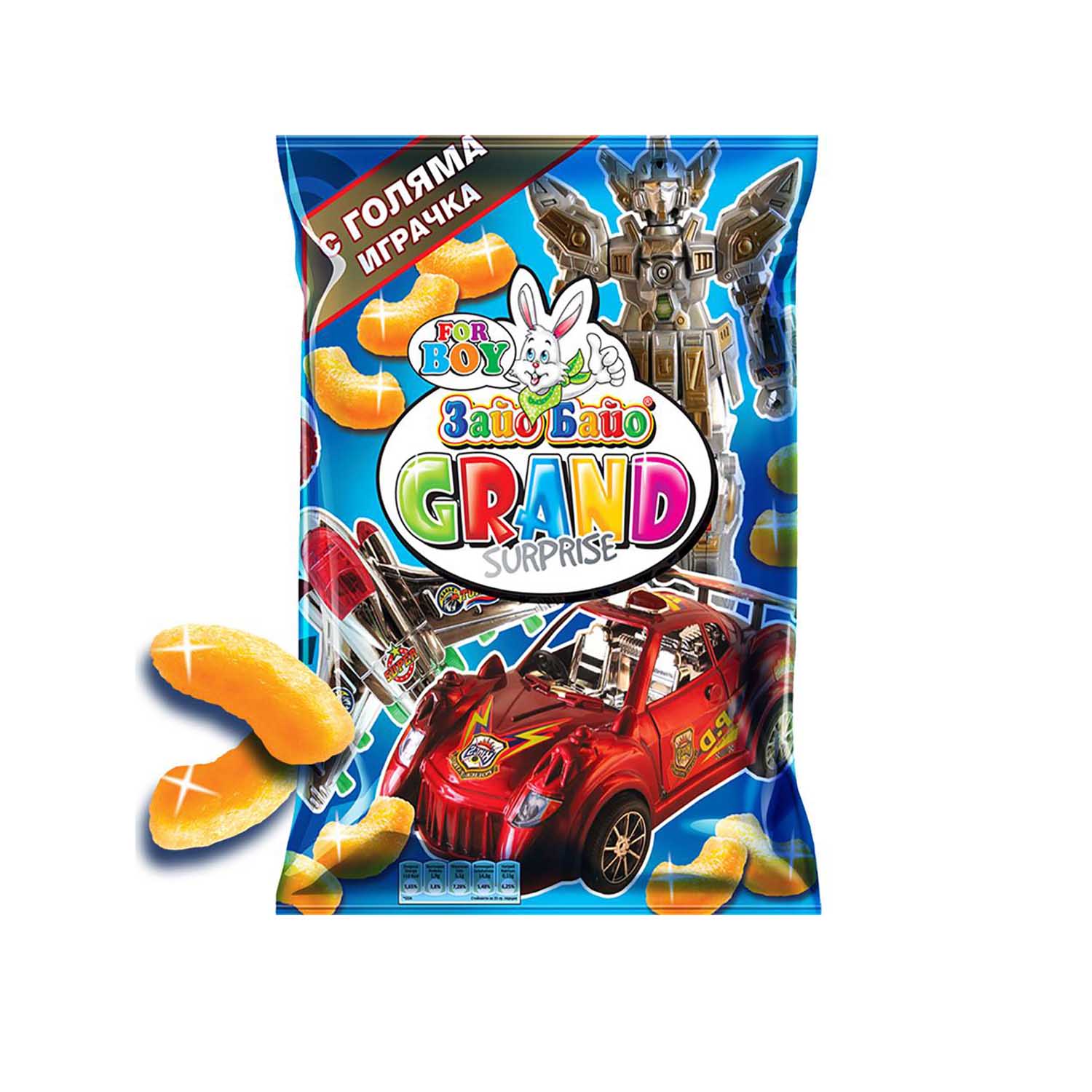 Sajo Bajo Weizenflips GRAND mit Spielzeug für Jungs, 100 g