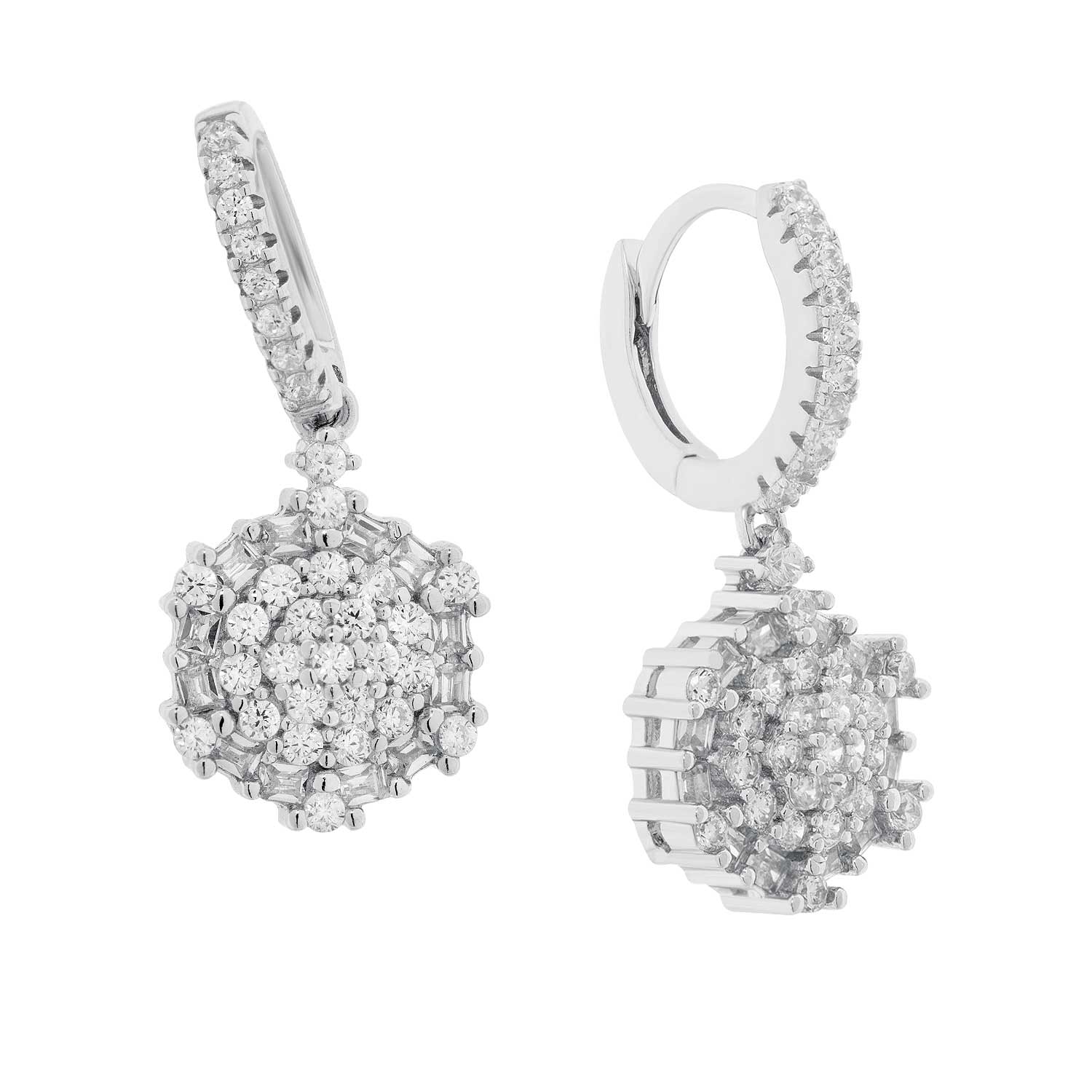 Schmuckset aus 925 Silber mit Zirkonia: Ohrhänger + Anhänger