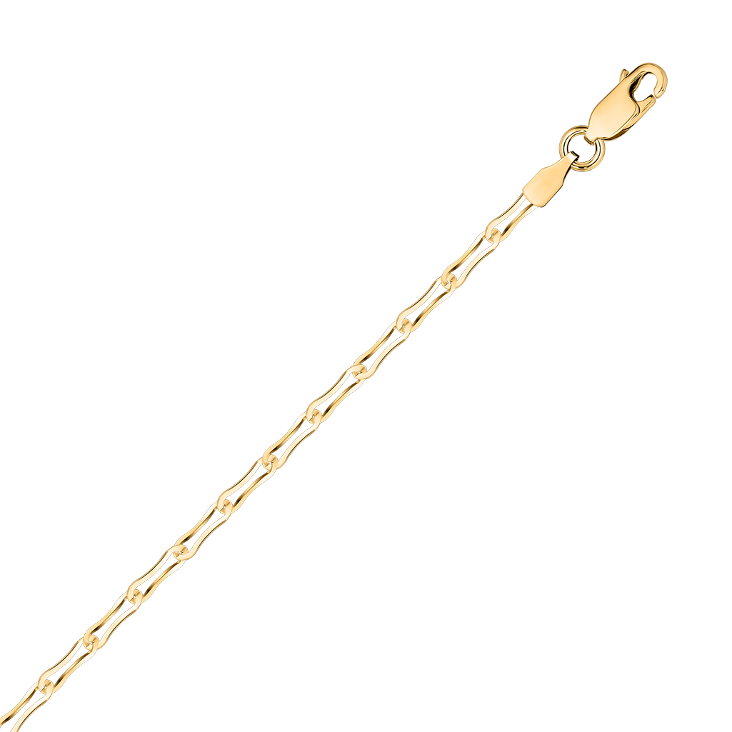 Feine und elegante Kette aus 585er Gelbgold, Breite ca. 2 mm, Länge ca. 45 cm