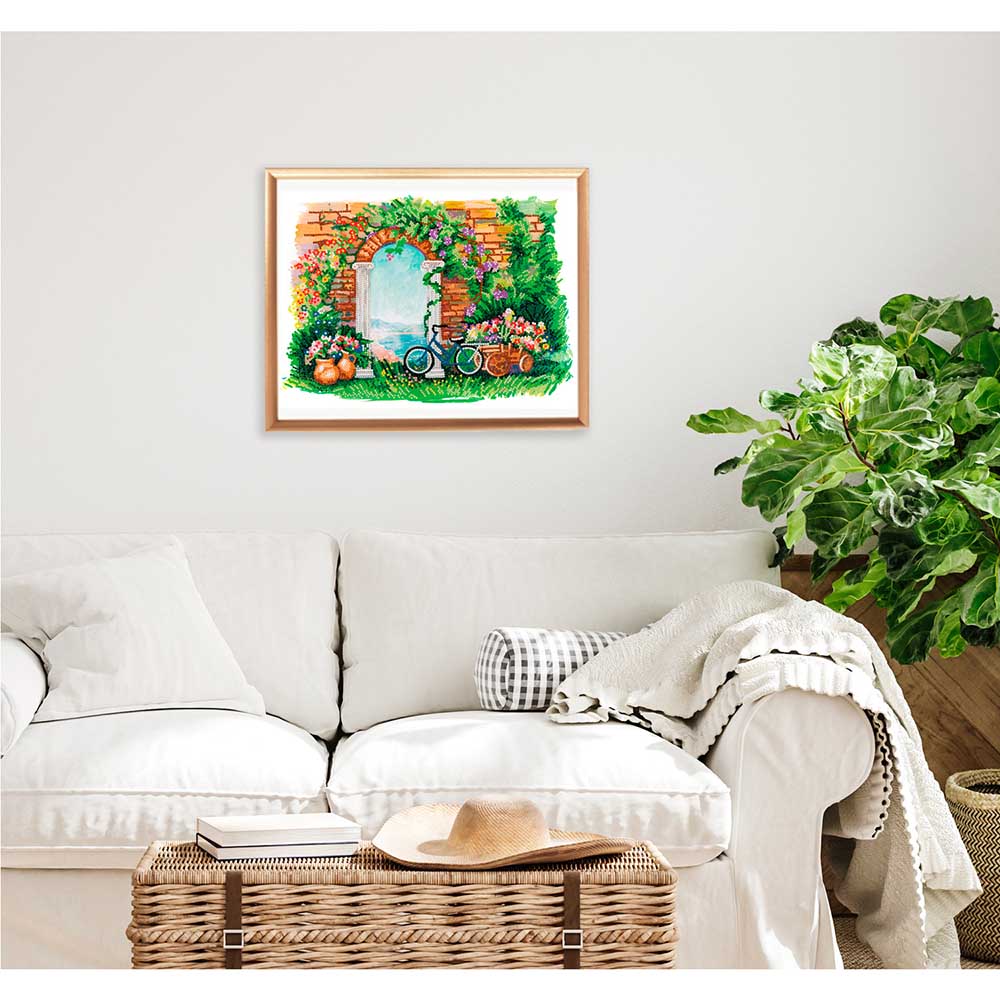 FREYA-Set: Diamond Painting "Provence" Diamantstickerei (40 x 30 cm)