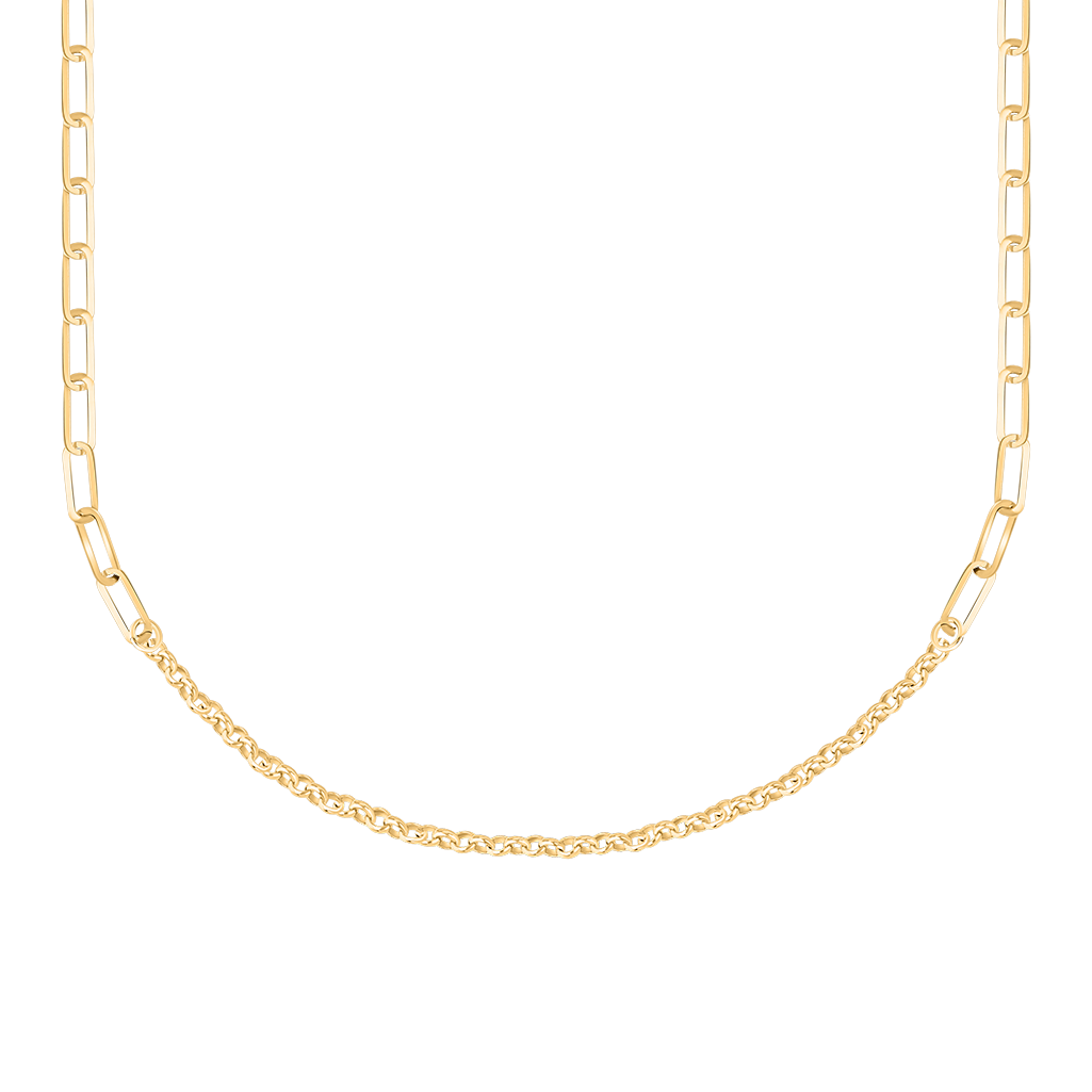 Collier, Gelbgold 585, Breite ca. 2-3 mm, Länge ca. 50, 55, 60 cm