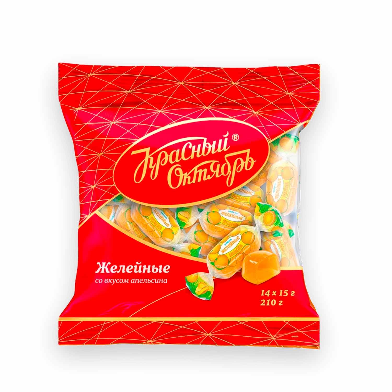 Schokoliertes Geleekonfekt mit Orangengeschmack, 210g