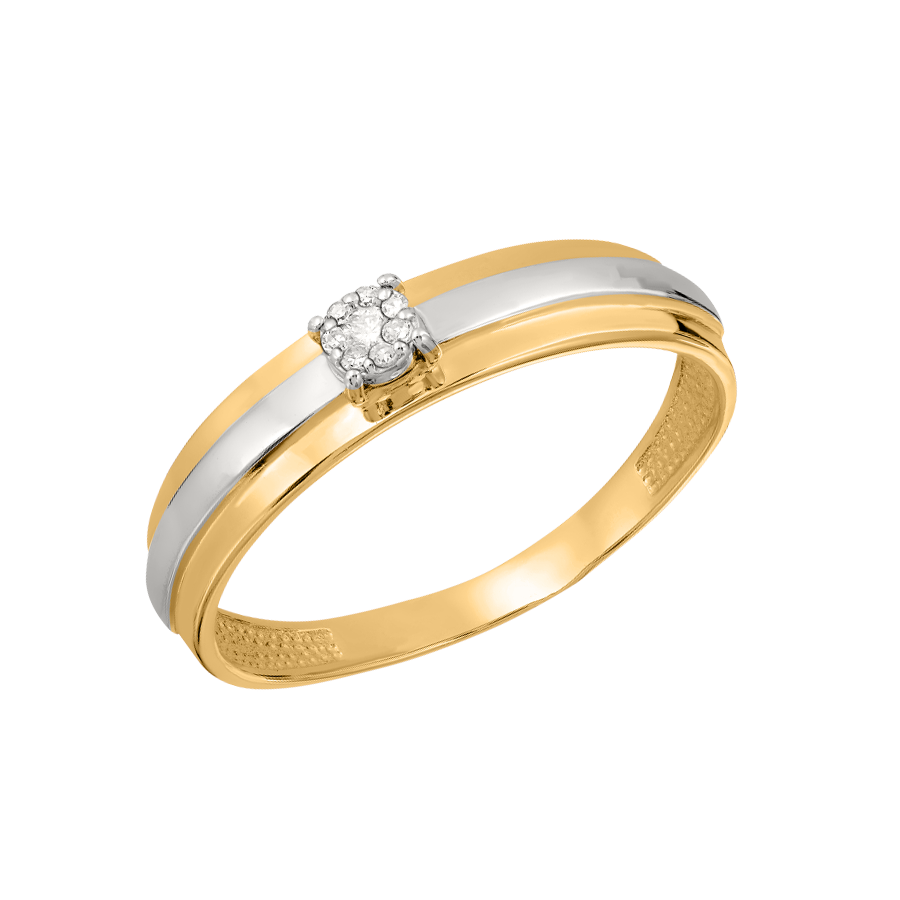 Damenring aus 585er Gelbgold mit Brillanten 0,034 ct. HSI