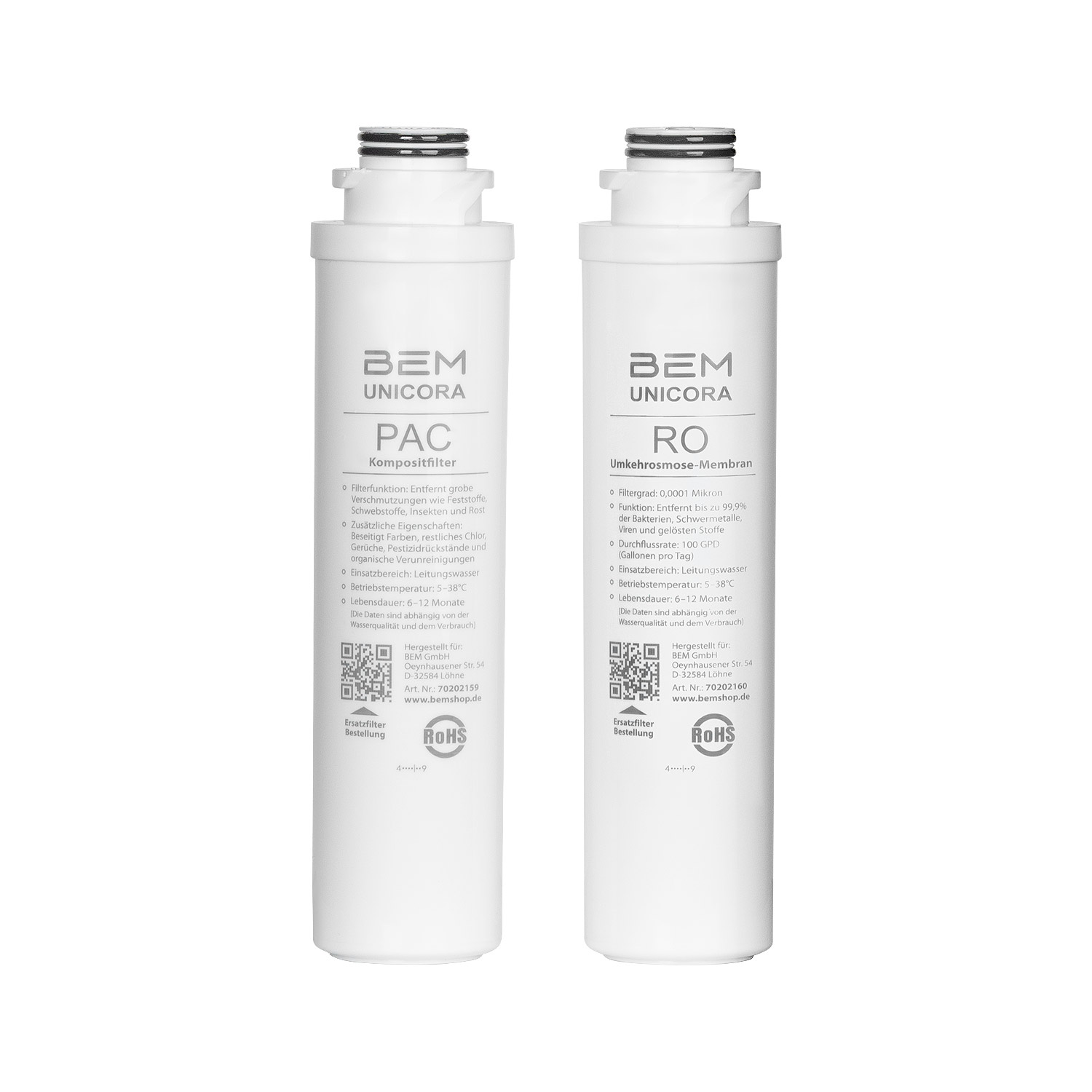 BEM Unicora 2.0 — neue Generation! Umkehrosmose-Wasserfilter mit Direktanschluss