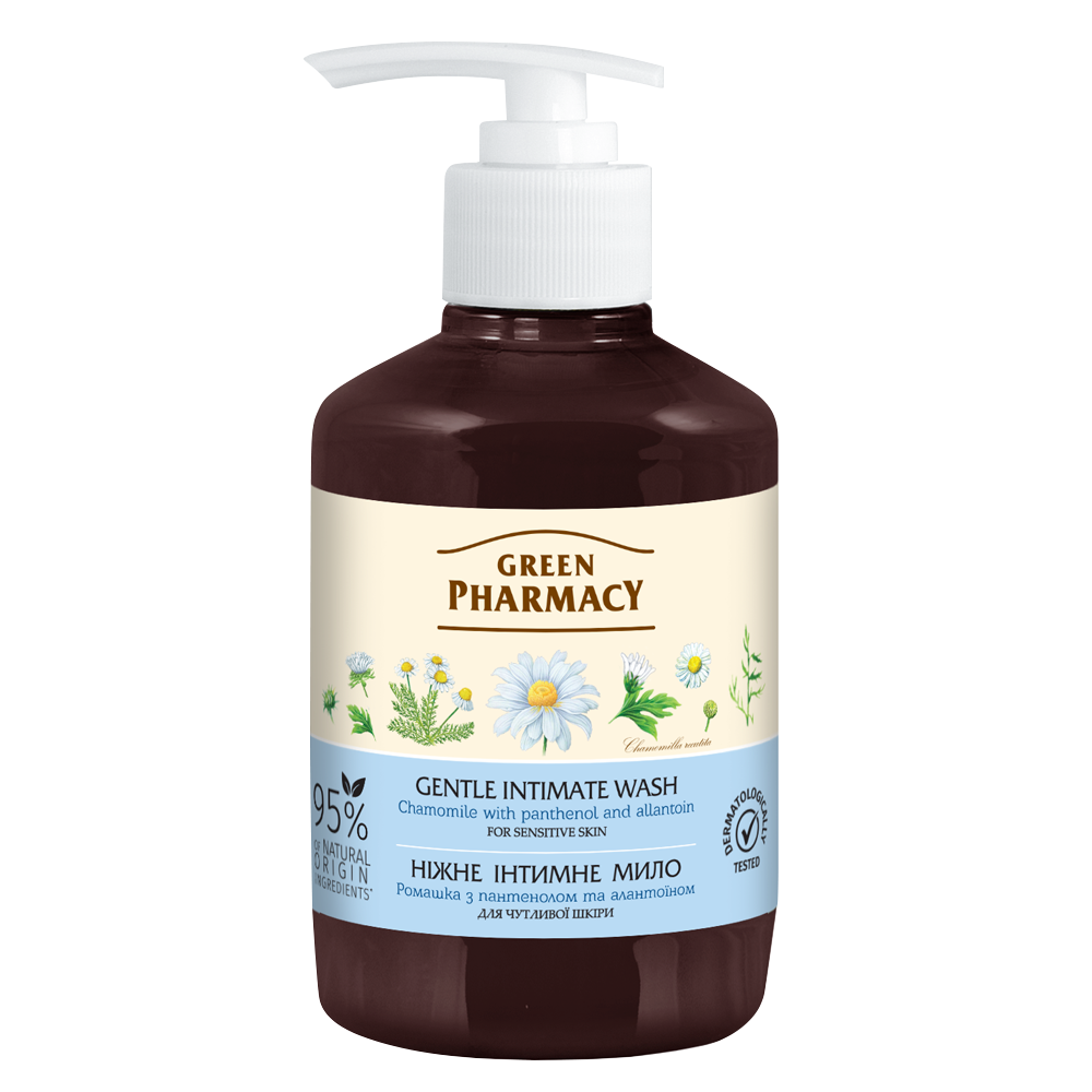 Grüne Apotheke Flussigseife für Intimpflege, mit Kamille, 370 ml