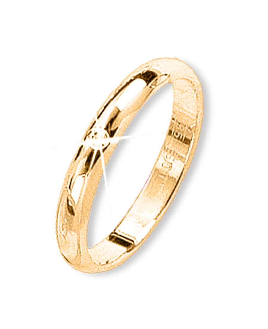 Trauring aus 585er Gelbgold mit Brillant 0,02 ct. WSI,  Breite 3,0 mm