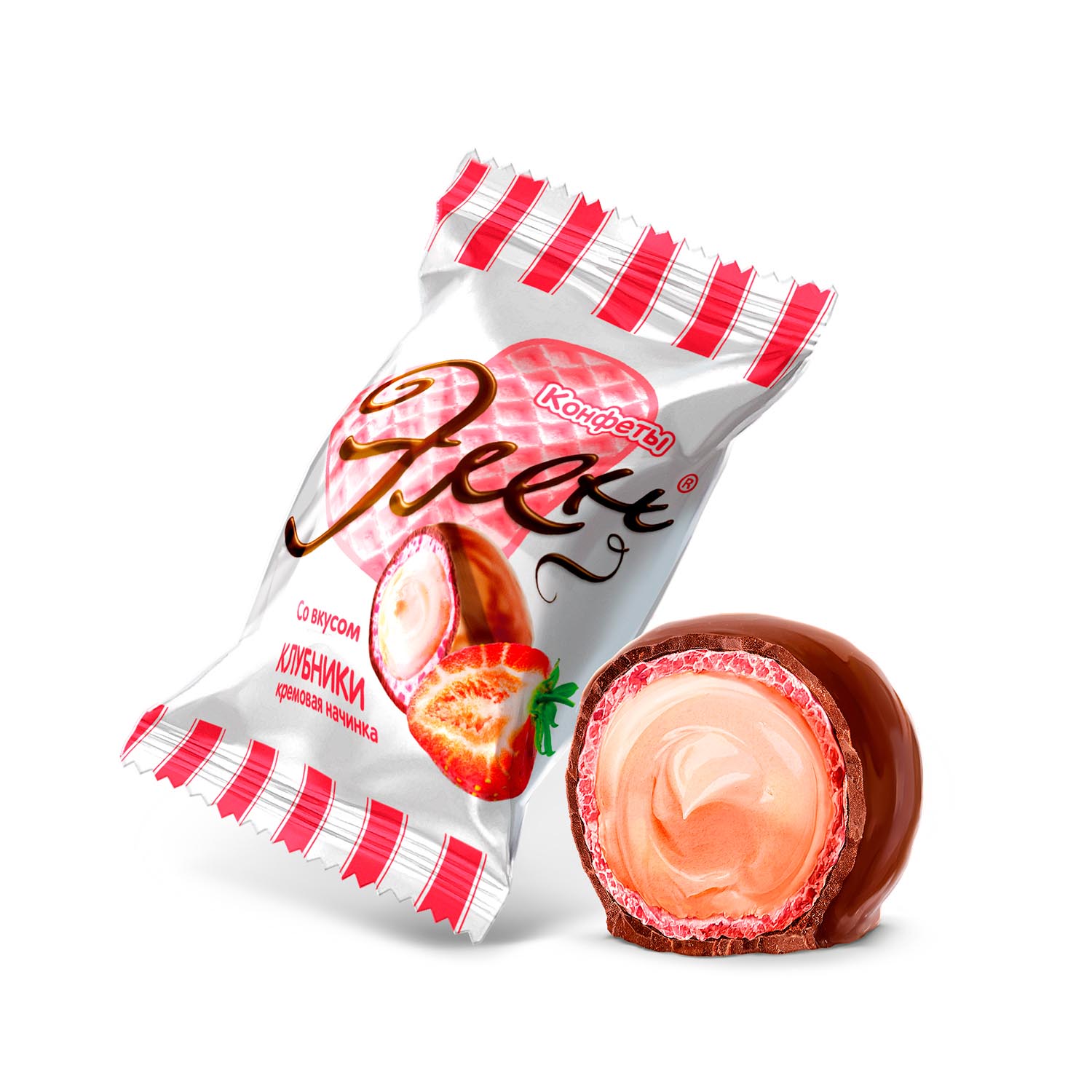 Glasiertes Waffelkonfekt "Elen" - Erdbeergeschmack, 98g