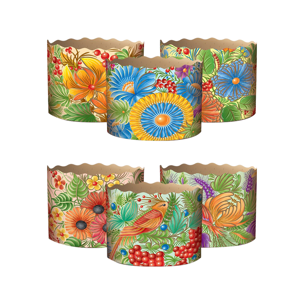 Backformen-Set für Osterkuchen "Petrikowka" ∅9 cm, 50 St.