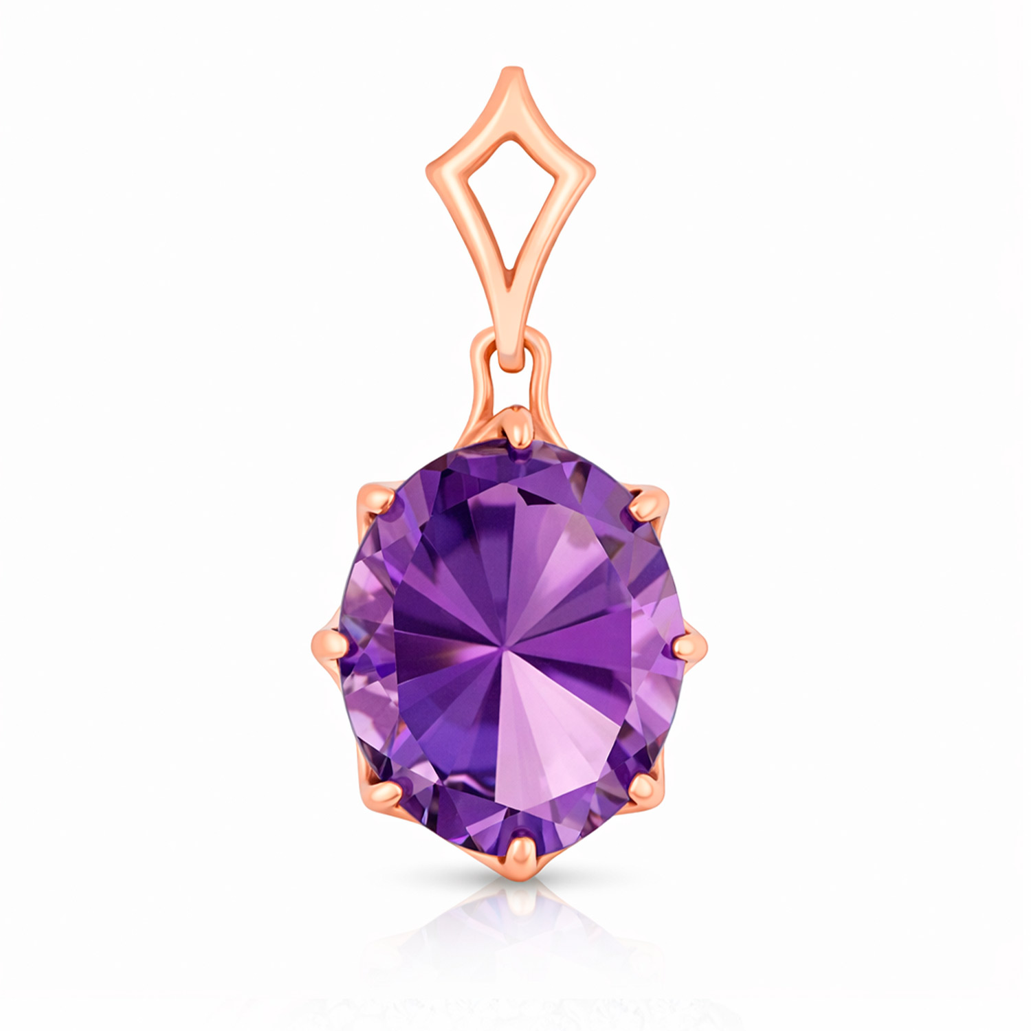 Anhänger aus 585 Rotgold mit Amethyst
