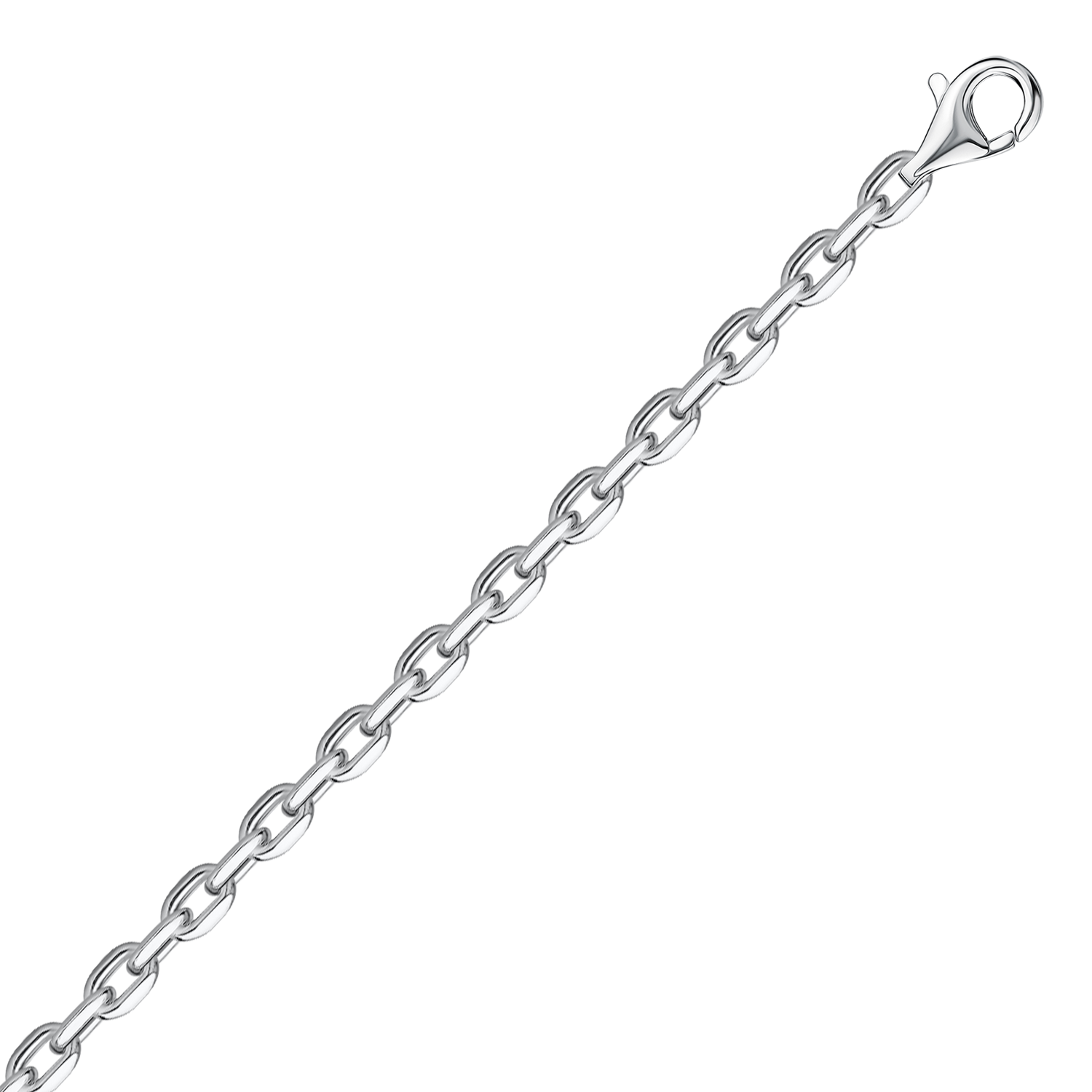 Kette aus Silber 925, Breite ca. 4 mm, Gewicht in 50 cm ca. 20,20 gr.