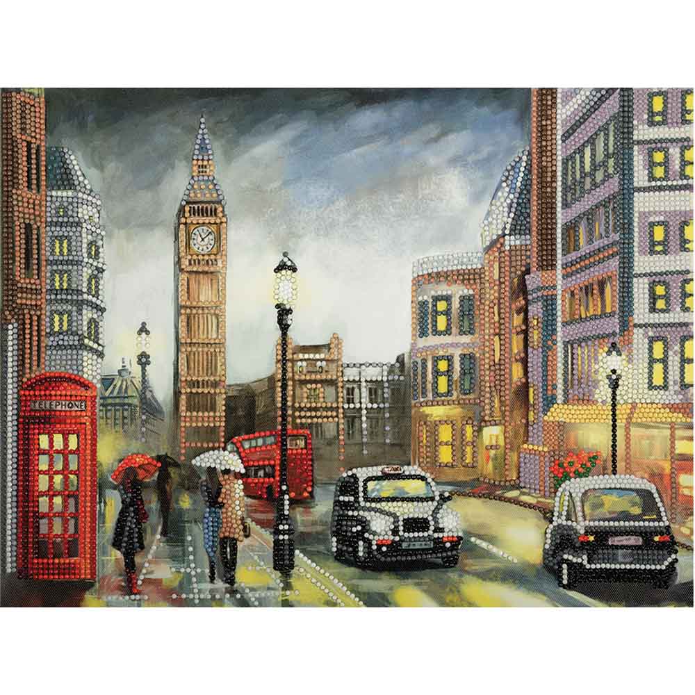 FREYA-Set: Diamond Painting "London" Diamantstickerei-Technik (40 x 30 cm)