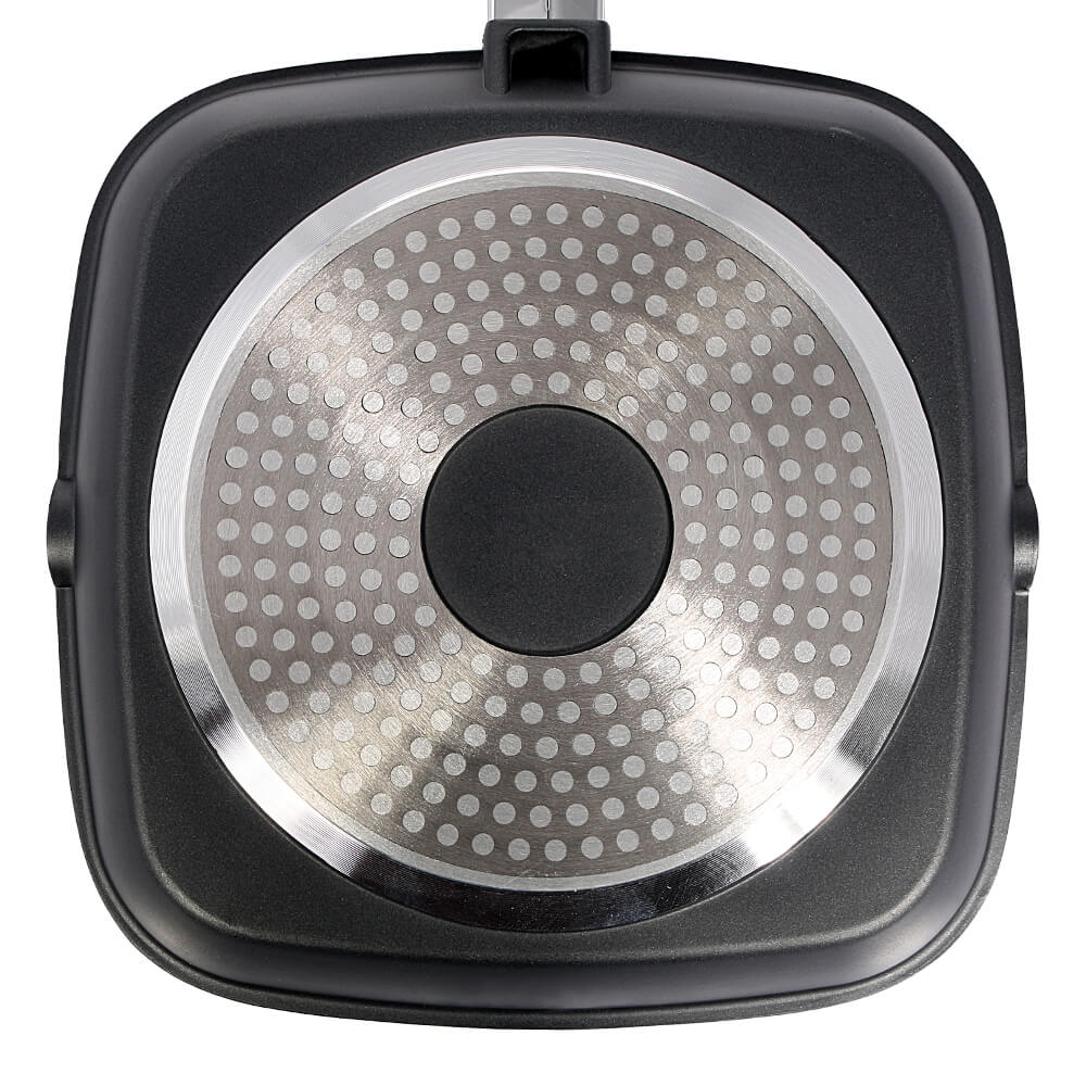 Grillpfanne mit Marmorbeschichtung 24cm Schwarz