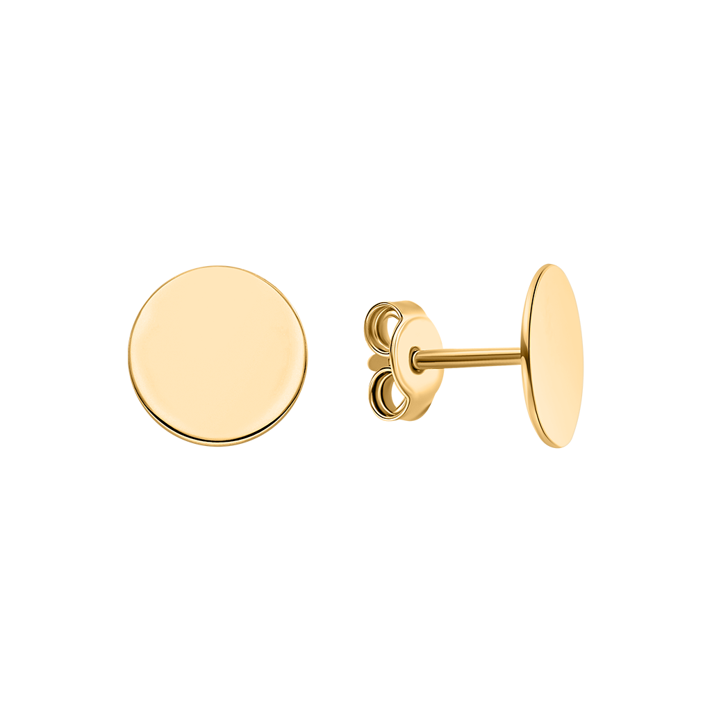 Attraktive Ohrstecker, Gelbgold 585, Durchmesser ca. 10 mm
