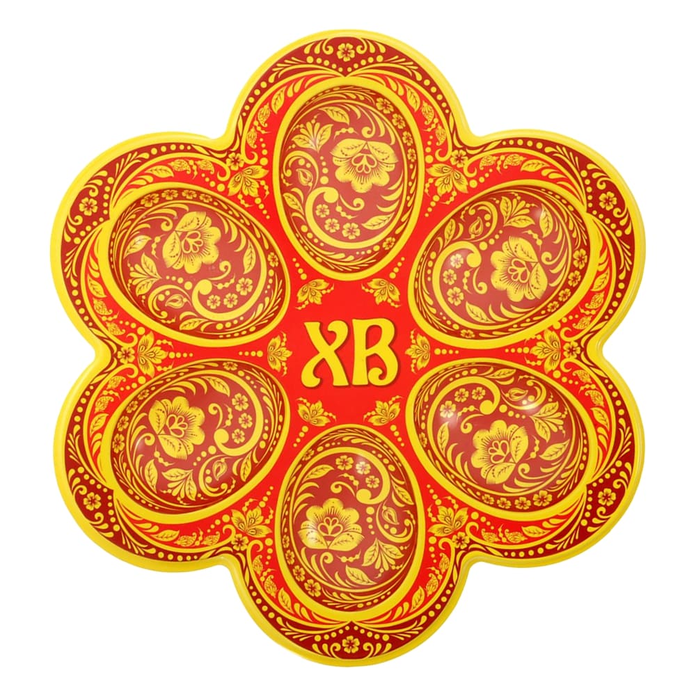 Osterteller "Chochloma" für 6 Eier, 18,3 x 20 cm