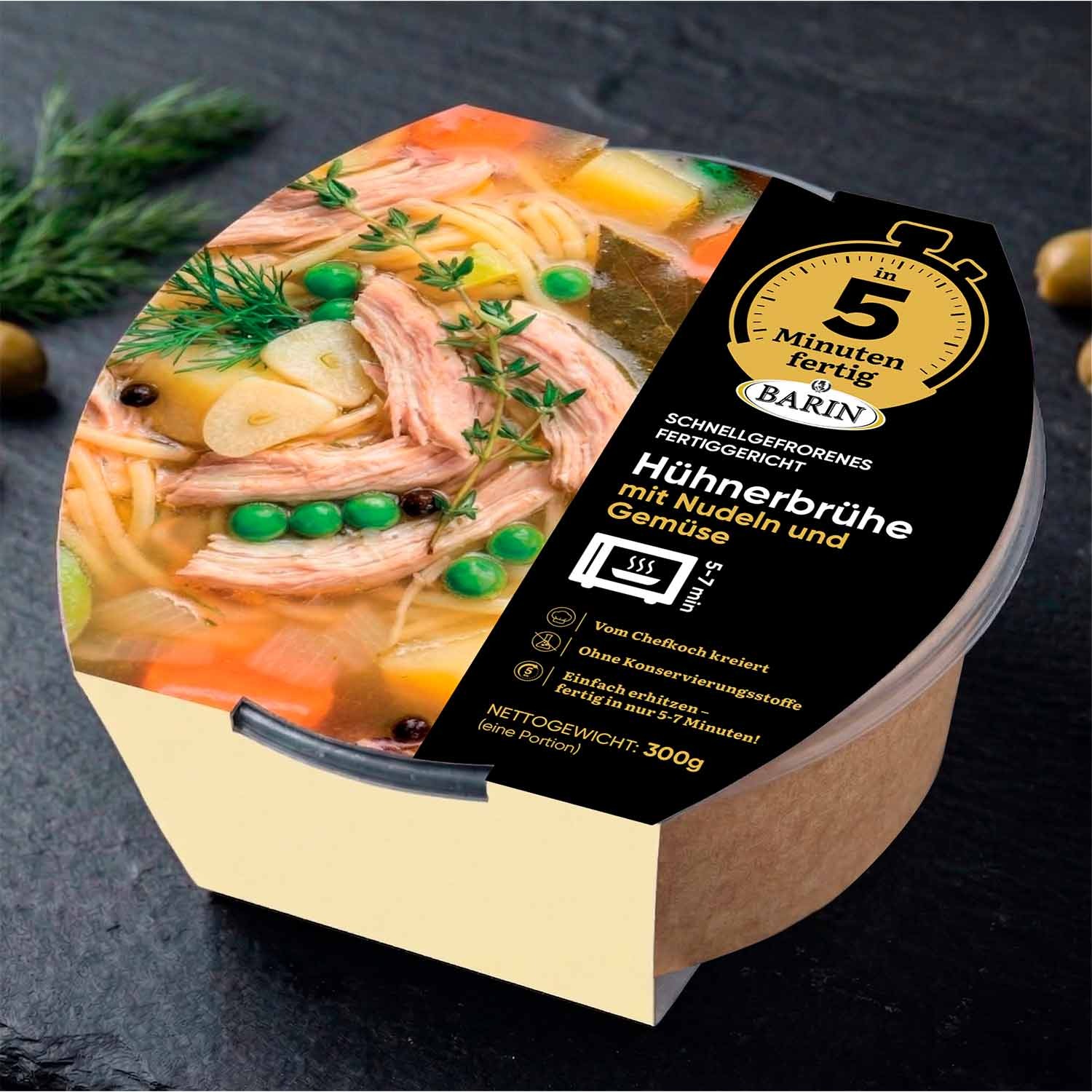 BARIN in 5 Minuten fertig Hühnerbrühe mit Nudeln, 300 g