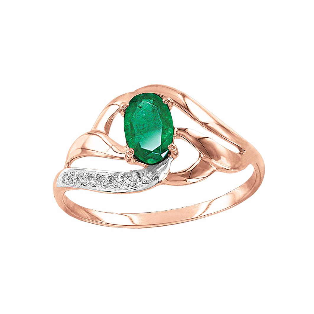 ansprechender Damenring, Rotgold 585, Achat und Zirkonia