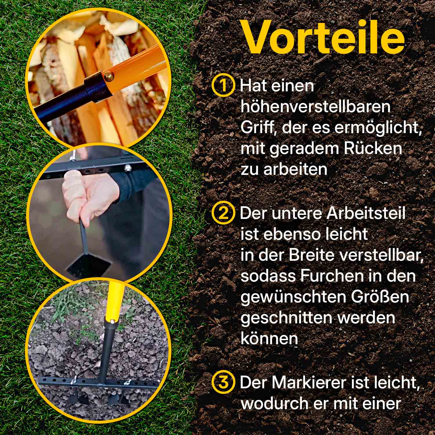 TORNADICA Garten Doppel-Häufler