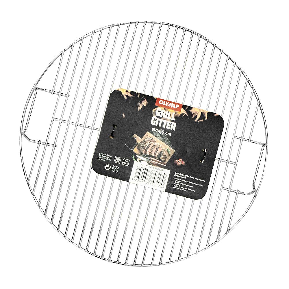 Grillrost, Grillgitter aus Stahl mit Verchromung Ø 44,5 cm