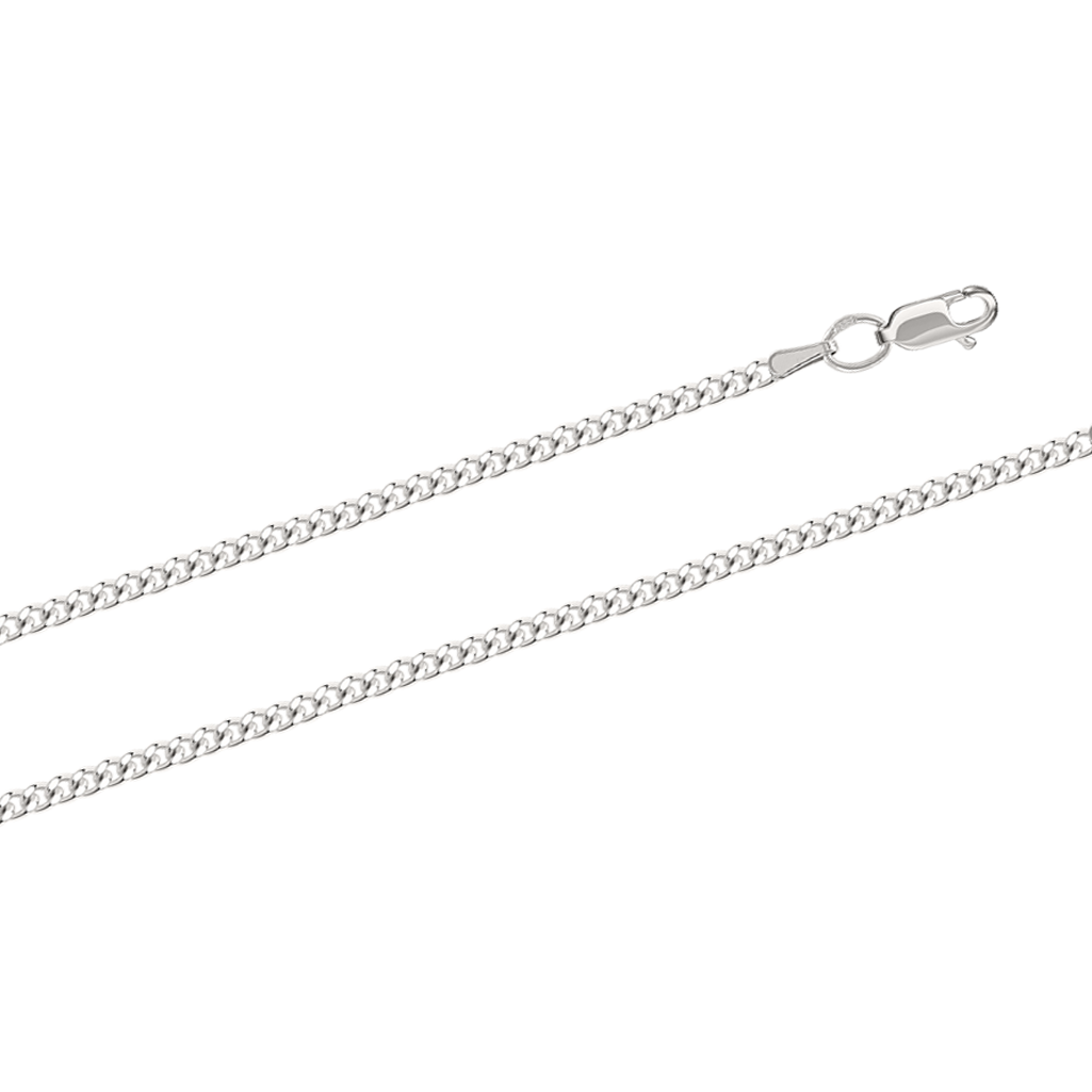 Elegante Kette aus Silber 925, Panzerflechtung, Breite ca. 2 mm