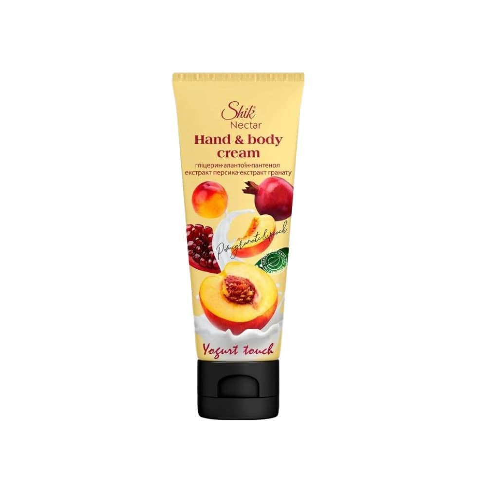 Shik Nectar Hand- und Körpercreme, Pfirsich und Granatapfel, 75 ml