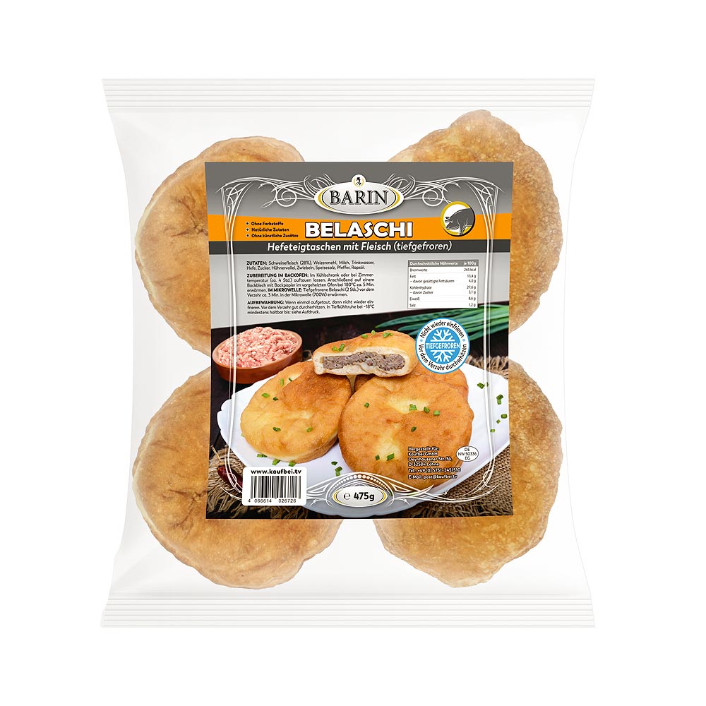 BARIN BELASCHI - Hefeteigtaschen mit Fleisch, 475 g