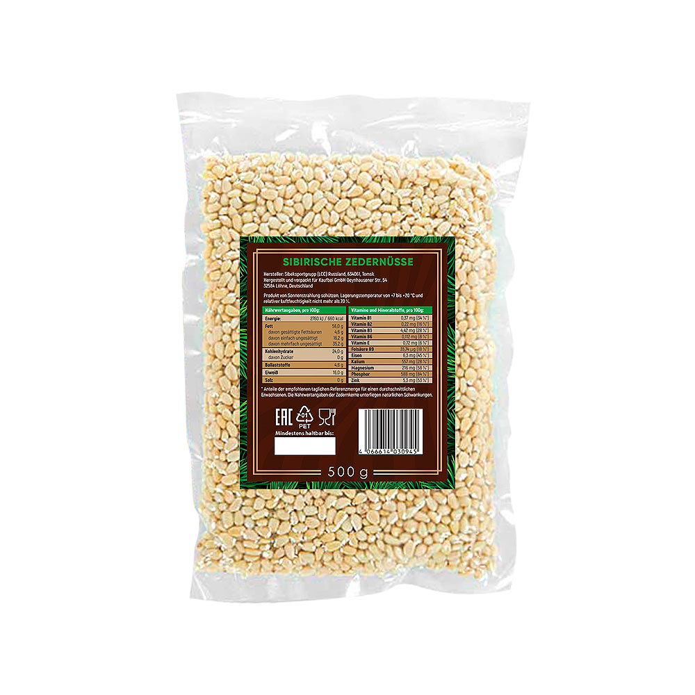 BARIN sibirische Zedernüsse Premium, 500 g
