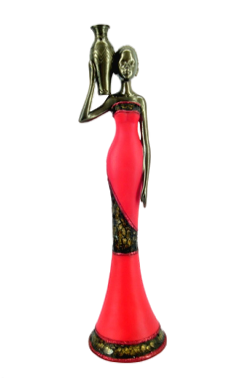 Dekorationsfigur Afrikanerin mit Amfora, 32 cm
