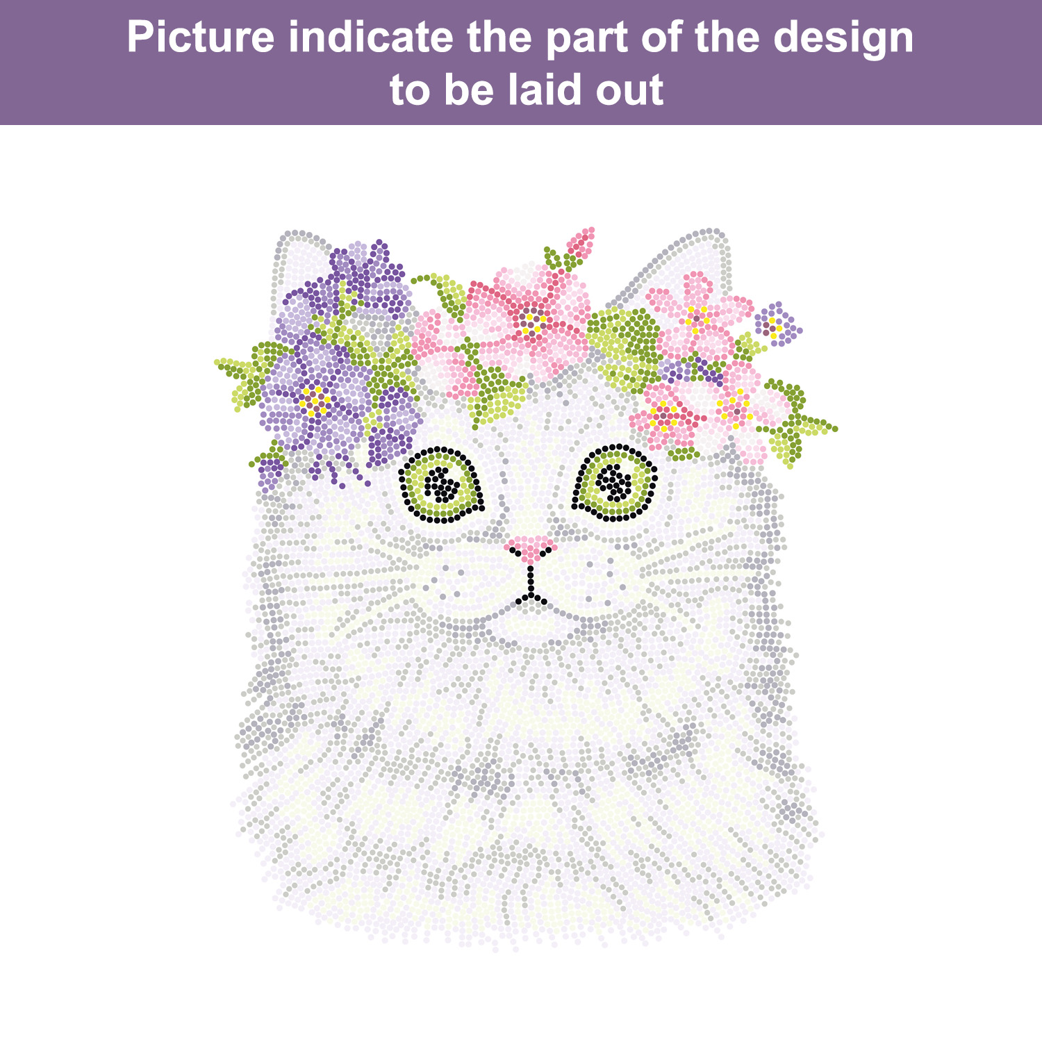 FREYA-Set: Diamond Painting "Katze" Diamantstickerei-Technik (40 x 30 cm)