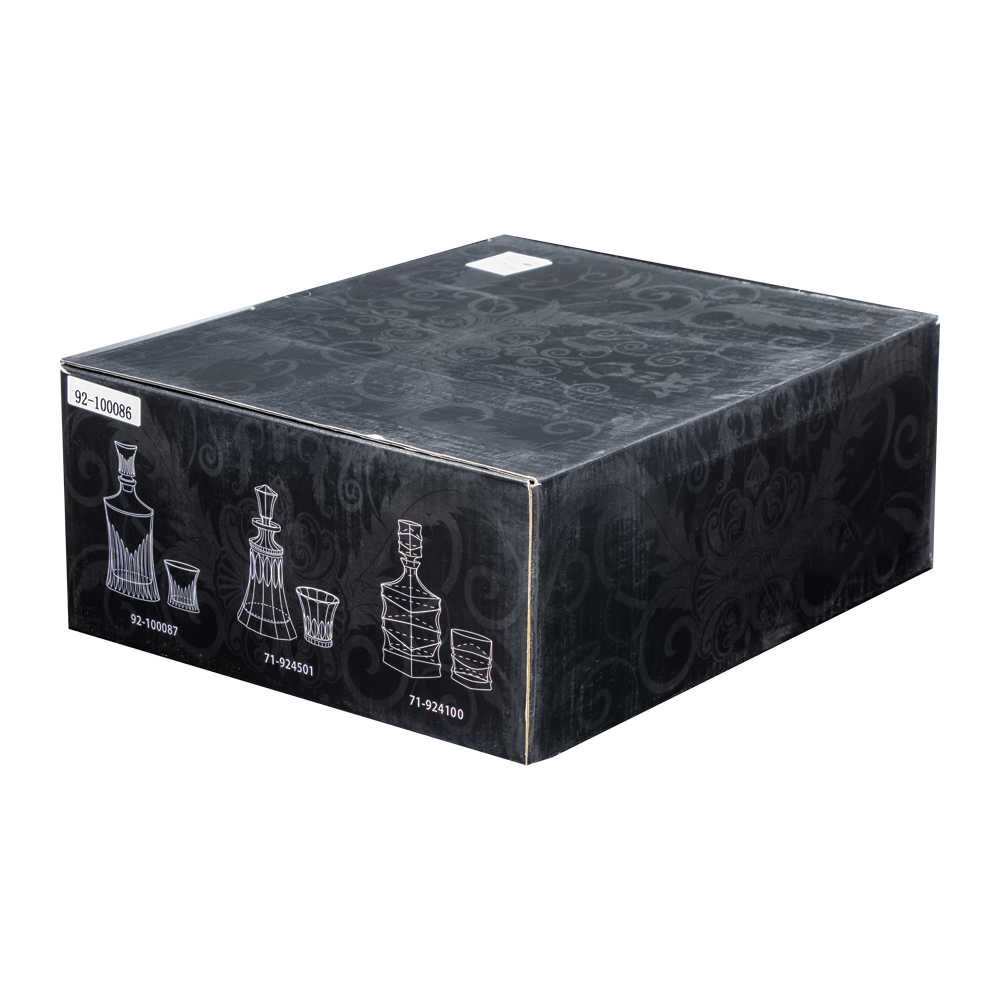 Whisky-Set Karaffe, 1 L + 6 Whiskygläser, 250 ml