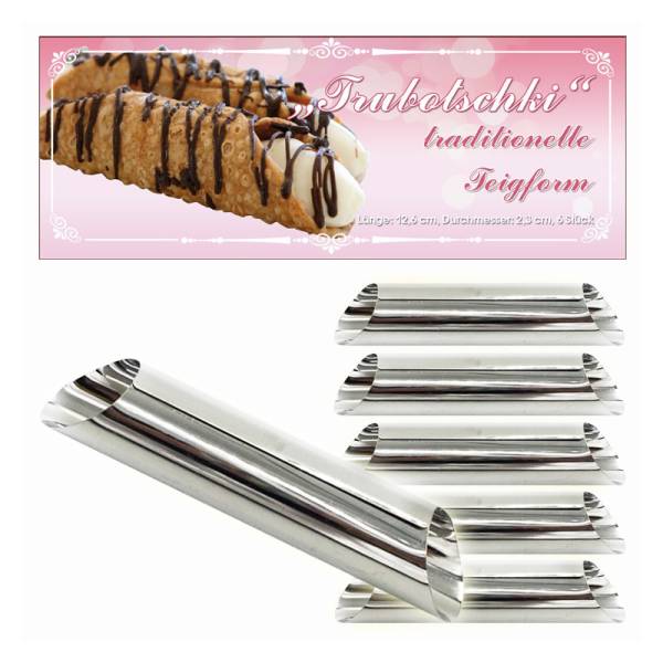 Backformen-Set "Trubotschki" aus Edelstahl, 6 St.
