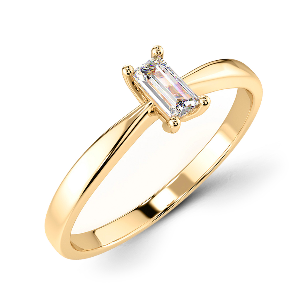 Damenring aus 585er Gelbgold mit Brillant - 1 Stück ca. 0,15 ct. GSI