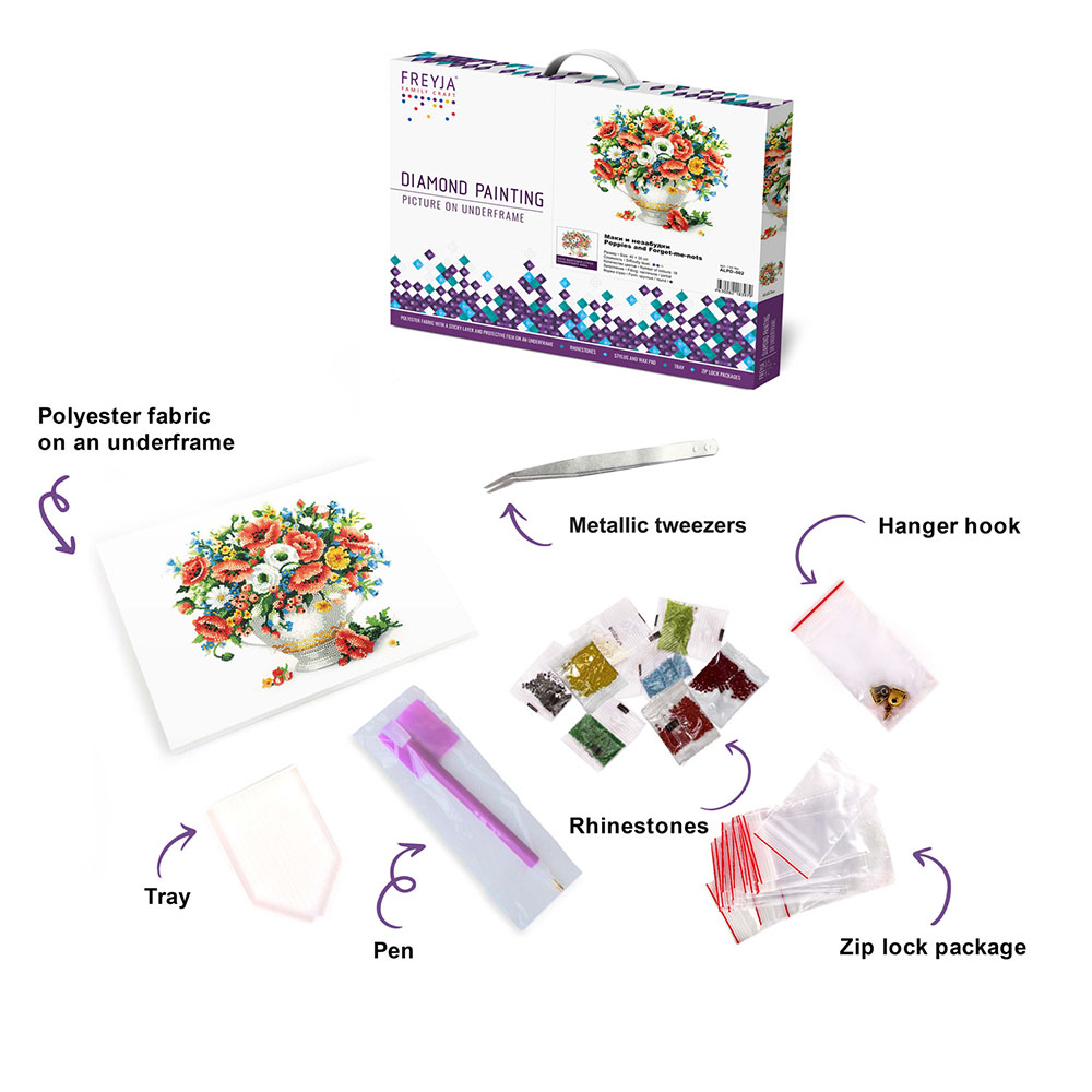 FREYA-Set: Diamond Painting "Welcome" Diamantstickerei (40 x 30 cm)