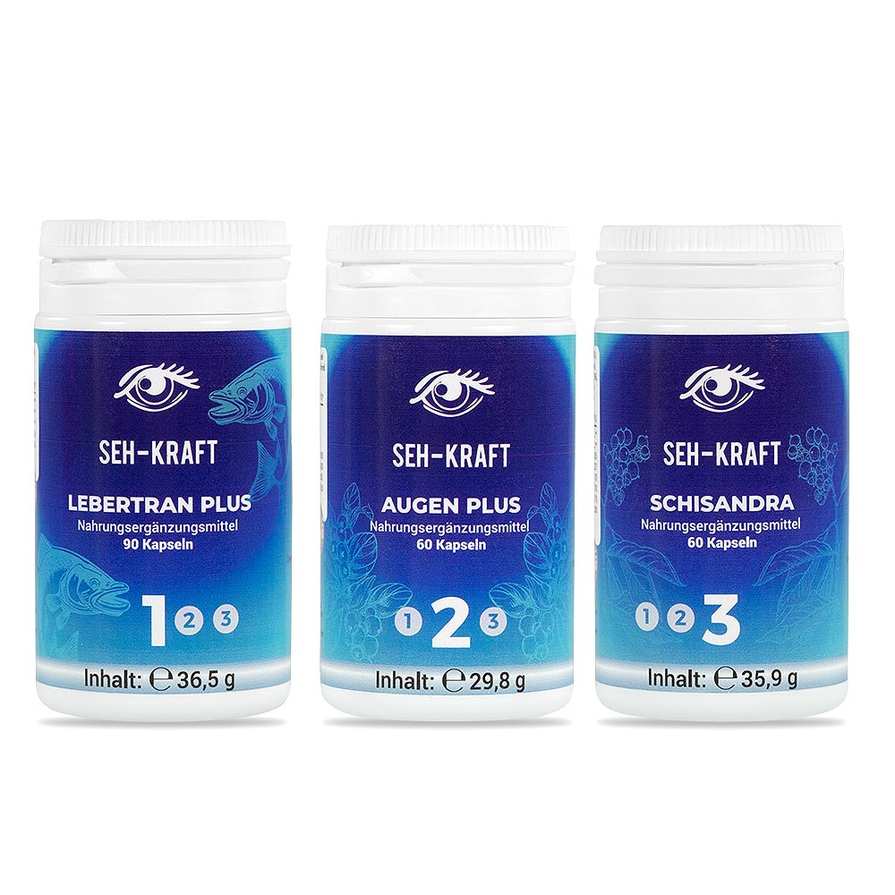 Nahrungsergänzungsmittel-Set "Seh-Kraft"