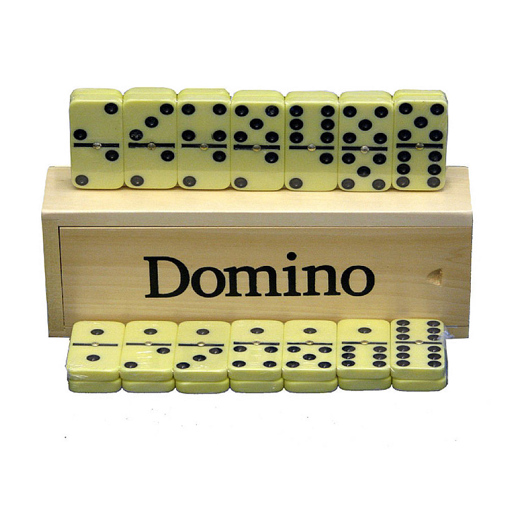 Domino - Spiel im Holzetui, groß