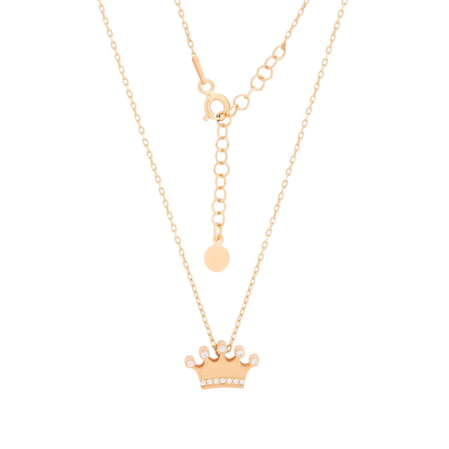 Collier aus 925 Silber mit Anhänger Krone